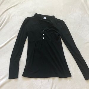 FREE w/Bundle Black Blouse with Buttons